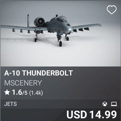 A-10 Thunderbolt by Mscenery. USD 14.99