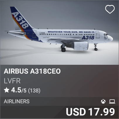 Airbus A318ceo by LVFR. USD 17.99