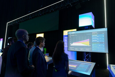 Members of the new Cascade User Community attend a demo of the data modeling tool. Boeing publicly launched Cascade today in support of aviation’s net zero goal. Photo credit: Boeing Members of the new Cascade User Community attend a demo of the data modeling tool. Boeing publicly launched Cascade today in support of aviation’s net zero goal. Photo credit: Boeing