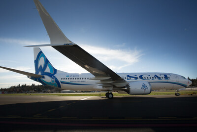 Boeing and SCAT Airlines announced today an order for seven 737-8 airplanes to expand its 737 MAX fleet. The latest order will nearly double SCAT’s 737 fleet as the airline looks to open new routes to European destinations. (PRNewsfoto/Boeing) Boeing and SCAT Airlines announced today an order for seven 737-8 airplanes to expand its 737 MAX fleet. The latest order will nearly double SCAT’s 737 fleet as the airline looks to open new routes to European destinations. (PRNewsfoto/Boeing)